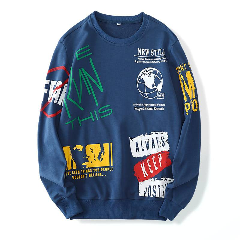 Men's Clothing Spring and Autumn Large Size Men's Long Sleeve Sweater Fat Man Loose Round Neck Thin Pullover Plus Size Large Fashion Men's Clothing_voghion.com