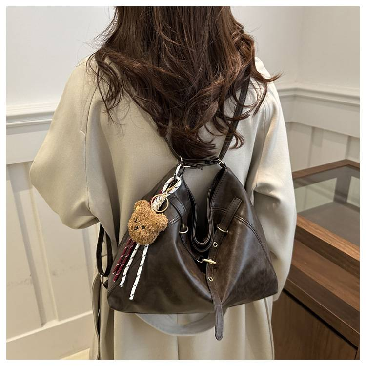 Nuova moda retrò borsa a tracolla grande borsa tote semplice e versatile zaino da pendolare sottobraccio_voghion.com