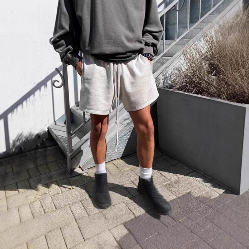 Roupas masculinas Shorts esportivos de verão Shorts de fitness masculinos Algodão Terry Street Basketball Calça casual de três pontos Calças da moda para casal_voghion.com