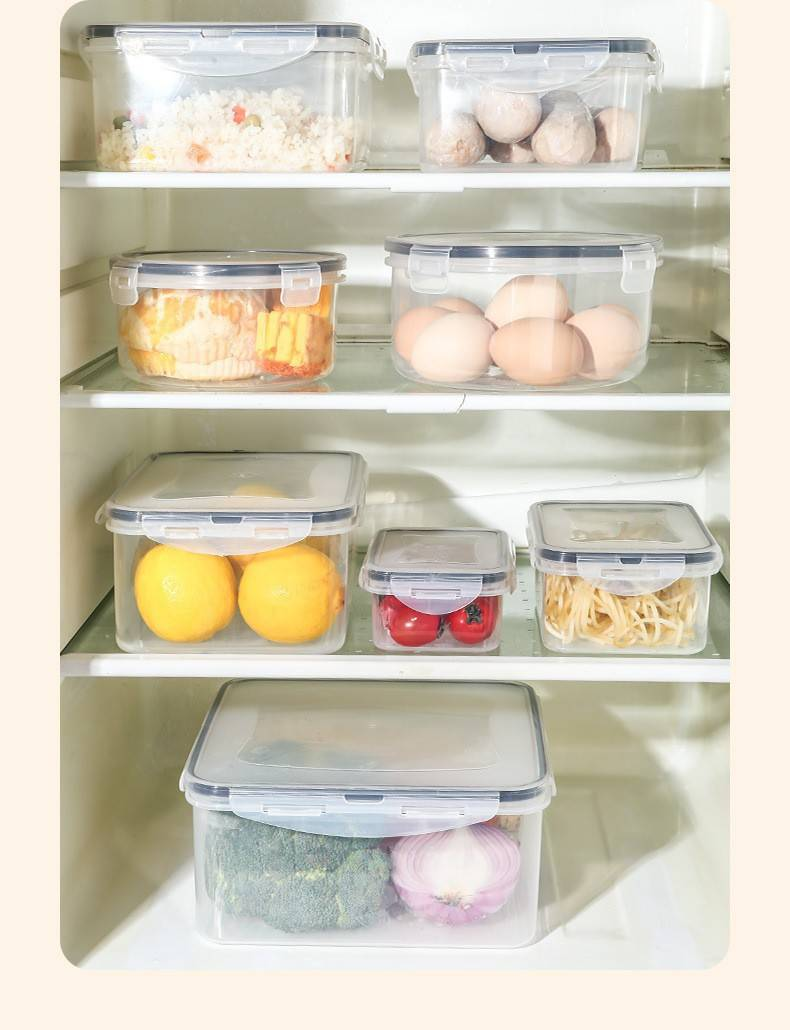Round Plastic Food Storage Containers With Lids - Airtight, Leakproof, BPA-Free, Clear & Stackable For Refrigerator, Kitchen, Fruits_voghion.com