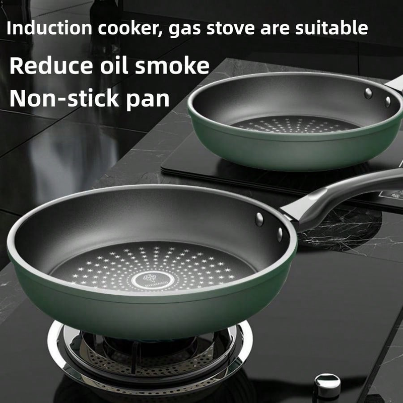 26cm Cast Iron Non Stick Frying Pan, Easy Clean Reduced Smoke Skillet, No Burn Food Release, Heavy Gauge Base Fast Even Heat, Gas And Induction Hob_voghion.com