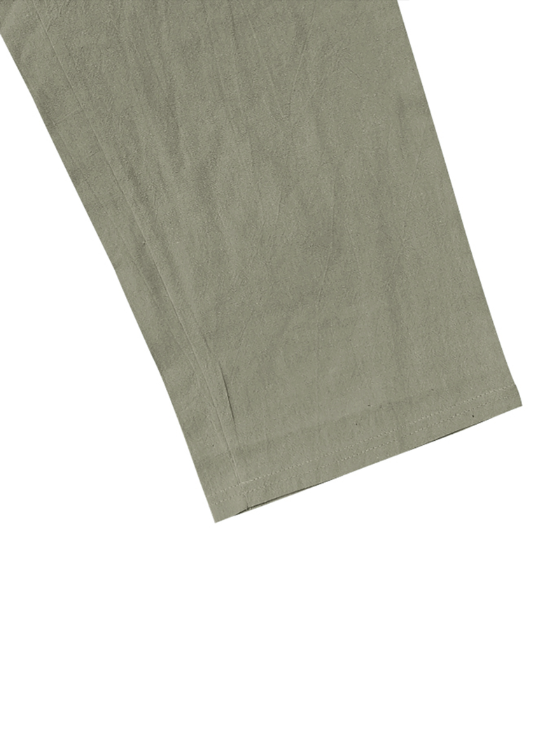 Pantaloni in lino premium da uomo – Pantaloni traspiranti dalla vestibilità comoda con coulisse in vita, leggeri ed eleganti per l'estate_voghion.com