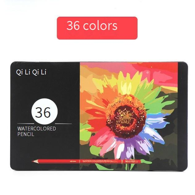 Conjunto profissional de lápis de aquarela - 12/24/36/72/120 cores, núcleo macio 4B, estojo de madeira, ideal para artistas, esboços e livros de colorir_voghion.com