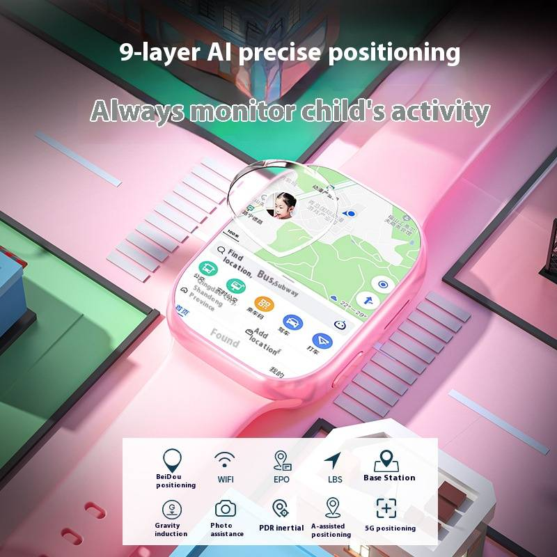 5G Smart Watch For Kids & Teens With HD AMOLED Screen, GPS Tracking, SIM Card Support, Parental Controls & Contactless Payment_voghion.com