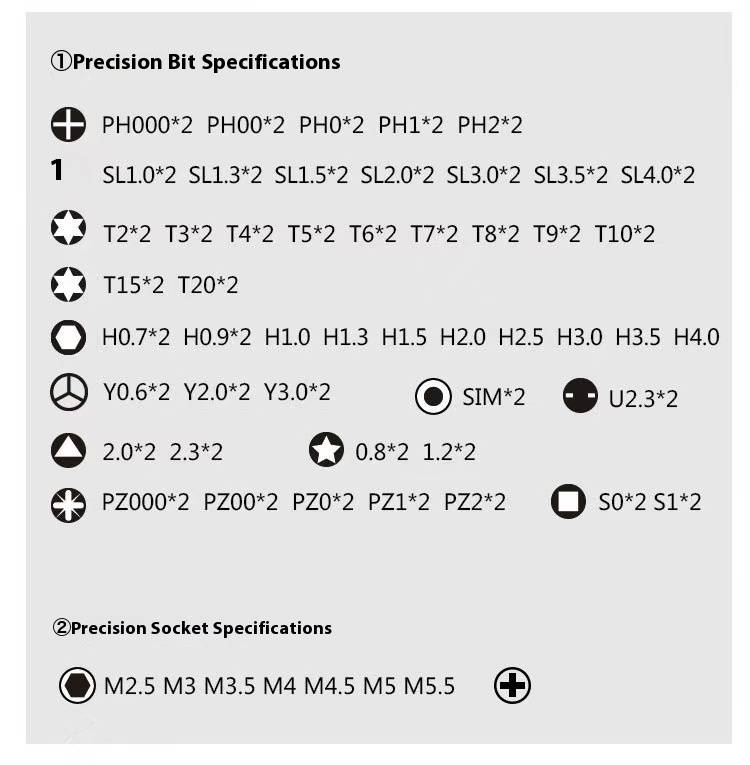 Jeu de tournevis 115 en 1, 25 en 1, 32 en 1, 6 en 1, combinaison de tournevis_voghion.com