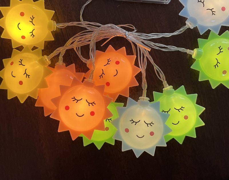 Whimsical Star & Cloud LED String Lights With Rainbow & Astronaut - Battery/USB Powered For Kids Room, Camping & Party Decor_voghion.com