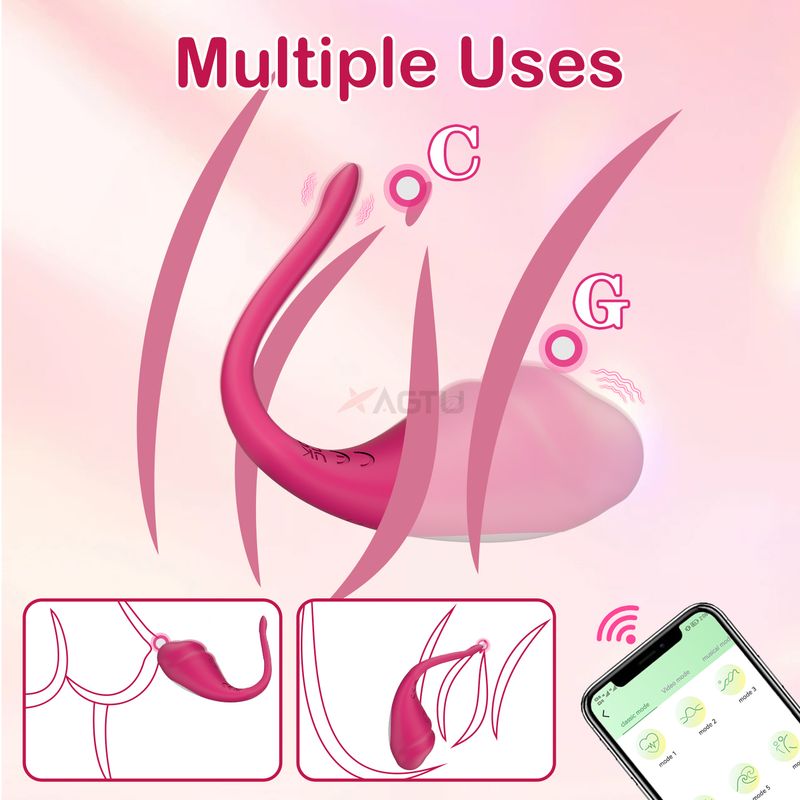 Bullet-Vibrator mit App-Steuerung für Frauen, tragbarer G-Punkt-Vibrator mit App-Steuerung für weibliche Paare, diskretes Sexspielzeug für Erwachsene über große Entfernungen_voghion.com