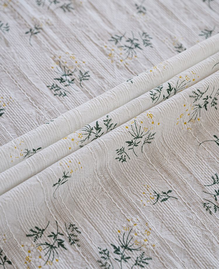 Japanese Style Daisy Semi-Sheer Curtains - 100% Cotton Cafe Curtains For Kitchen, Windows (Tie Top/Grommet/Hook, 60x90cm To 150x300cm, Floral Boho)_voghion.com