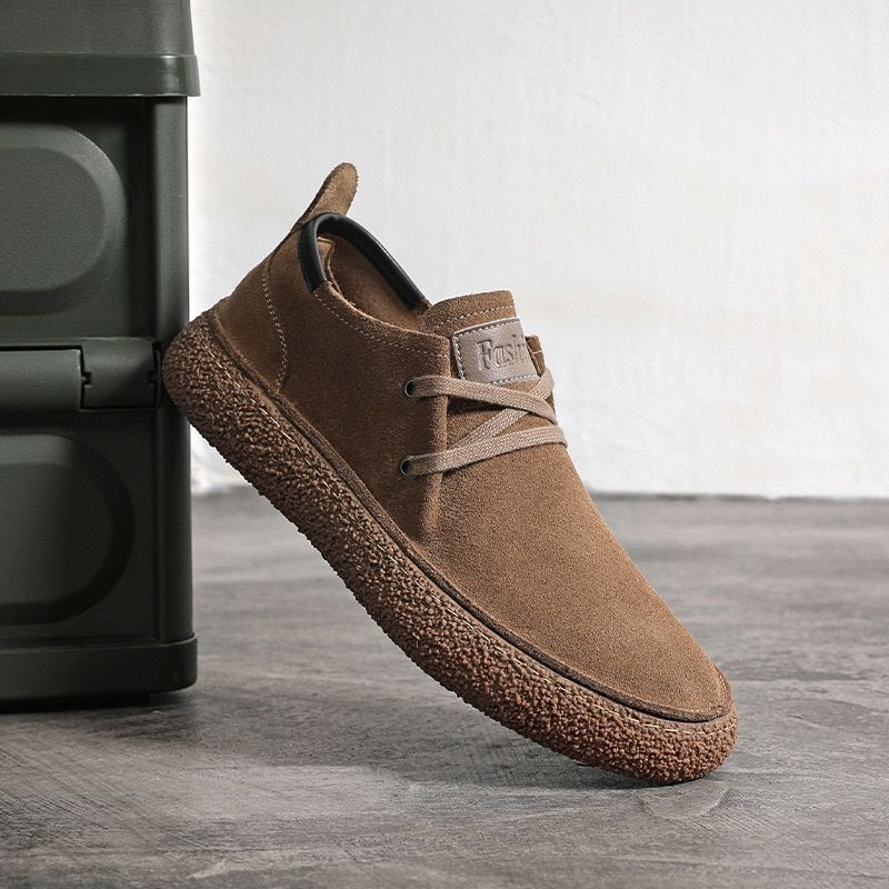 Herr mocka äkta läder Fritidsskor Snörning Herr Lätt Bekväm körning Flats Herr Outdoor Oxfords Sko_voghion.com