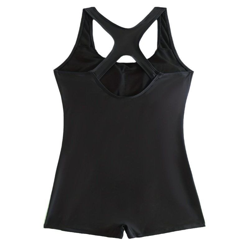 Maillot de bain une pièce taille haute uni pour femme avec soutien-gorge intégré - Maillots de bain sport et discrets pour femme_voghion.com