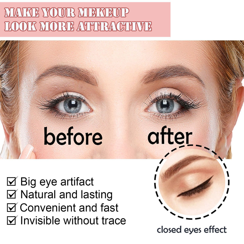 EELHOE with Natural Traceless Inner Blister Eye Non adhesive Lace Double eyelid Patch_voghion.com