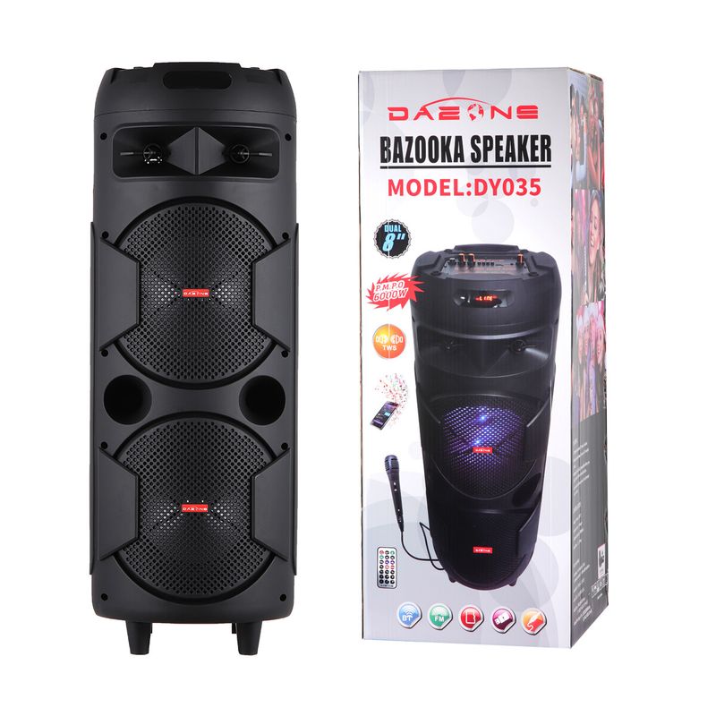 Tragbarer Bluetooth-Lautsprecher mit 6000 W, Subwoofer, starkem Bass, Soundsystem, Party, mit Mikrofon_voghion.com