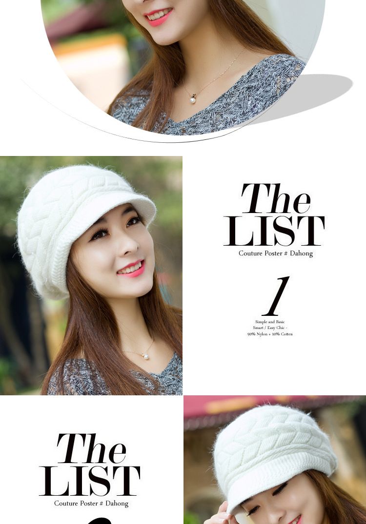 Women's Hats Middle Aged And Elderly Autumn And Winter Warm Knitted Wool Hat Plus Velvet Fashionable All Match Beret Hat Women Winter_voghion.com