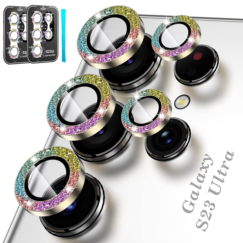 5 + 5 pacotes para Samsung Galaxy S23 Ultra protetor de lente de câmera acessórios protetor de tela vidro temperado para alumínio_voghion.com