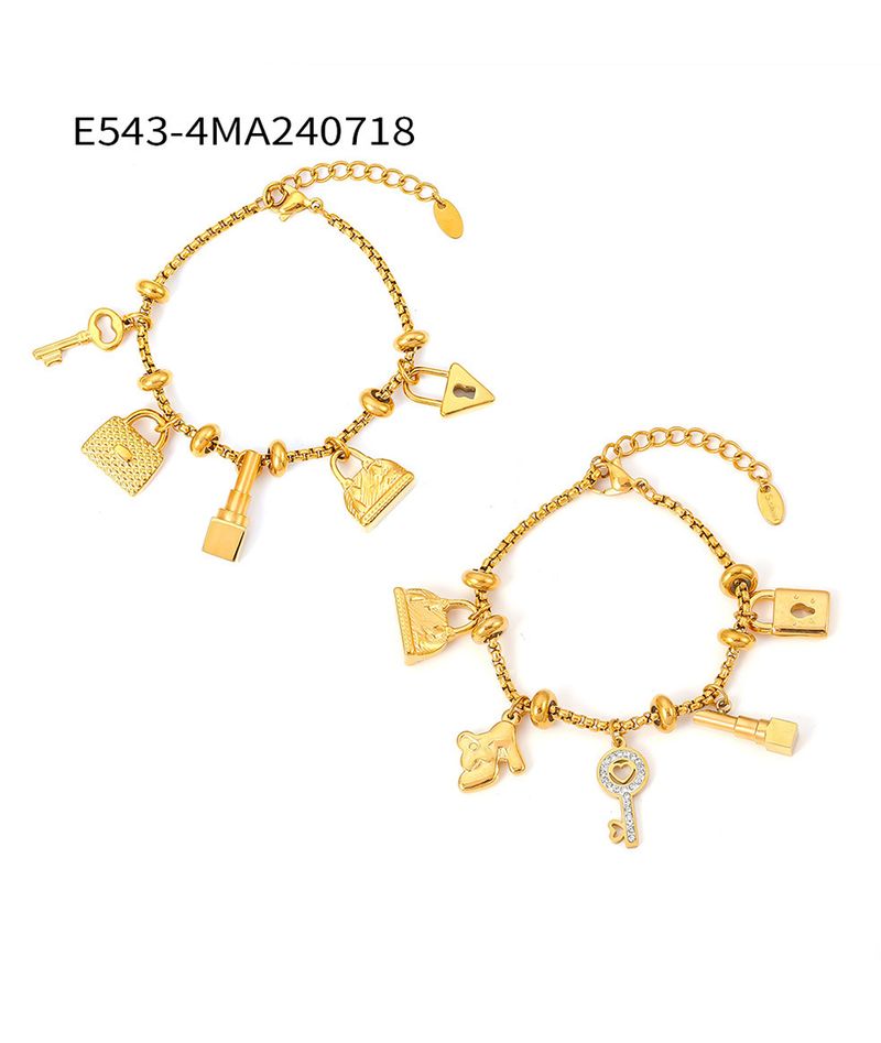Bracelet pendentif diamant multi-éléments de style rétro tendance_voghion.com