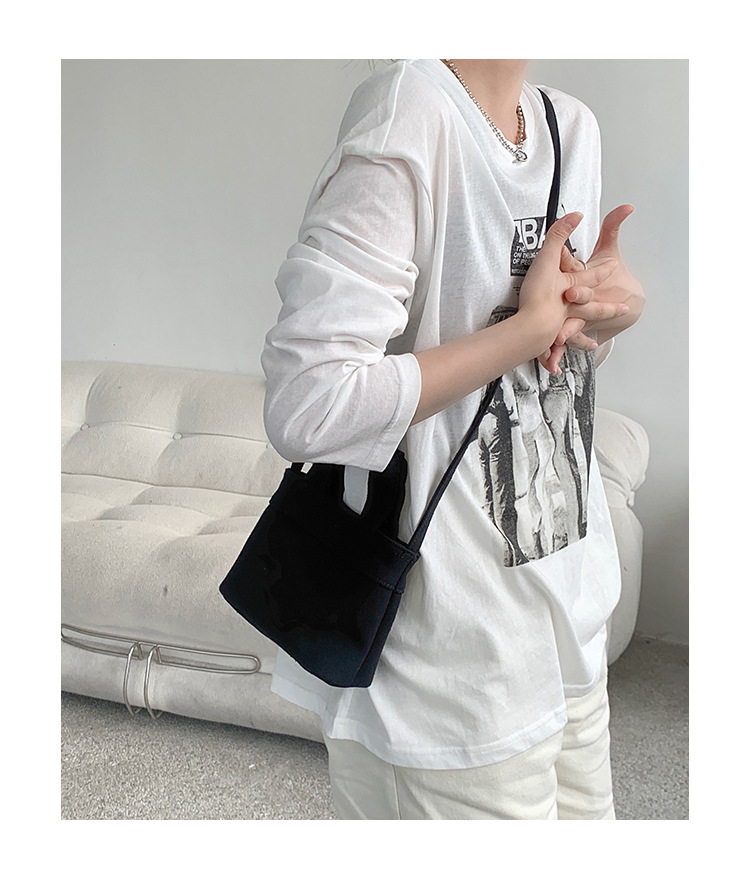 Colorblock Canvas Crossbody Bag For Women, Korean Summer New Niche Design, versatile handheld small bag, fashionable shoulder bag_voghion.com