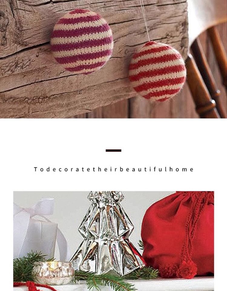 Weihnachtsschmuck-Set aus Strickwaren – Mini-Strümpfe, Mützen, Schals & Kleidung für den Weihnachtsbaum (3,5 cm, Beige/Khaki/Rot/Grün)_voghion.com