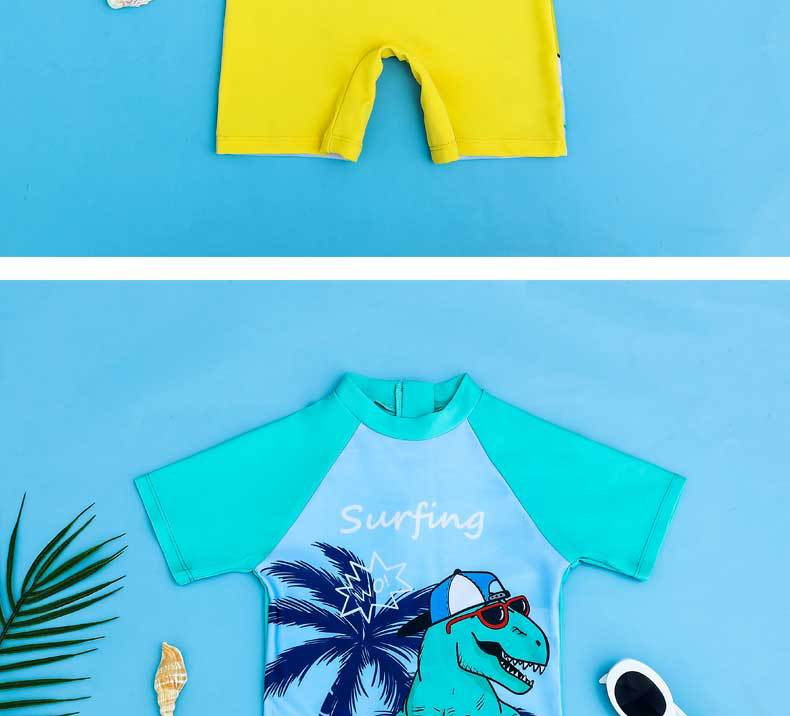 Costume da bagno per bambini Mother&Kids, costume intero per bambini, dinosauro, sorgenti termali, asciugatura rapida, protezione solare, carino_voghion.com