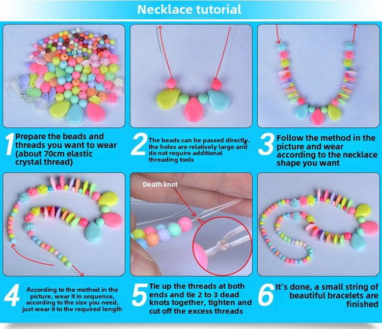 Jouets pour enfants en perles, 32 grilles, bracelet de perles fait main, jouets éducatifs pour filles, perles de correction d'amblyopie_voghion.com