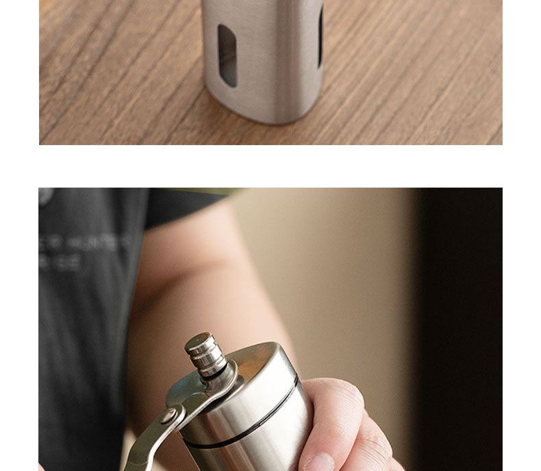 New Triangle Hand Shake Coffee Machine Stainless Steel Bean Pepper Grinder_voghion.com