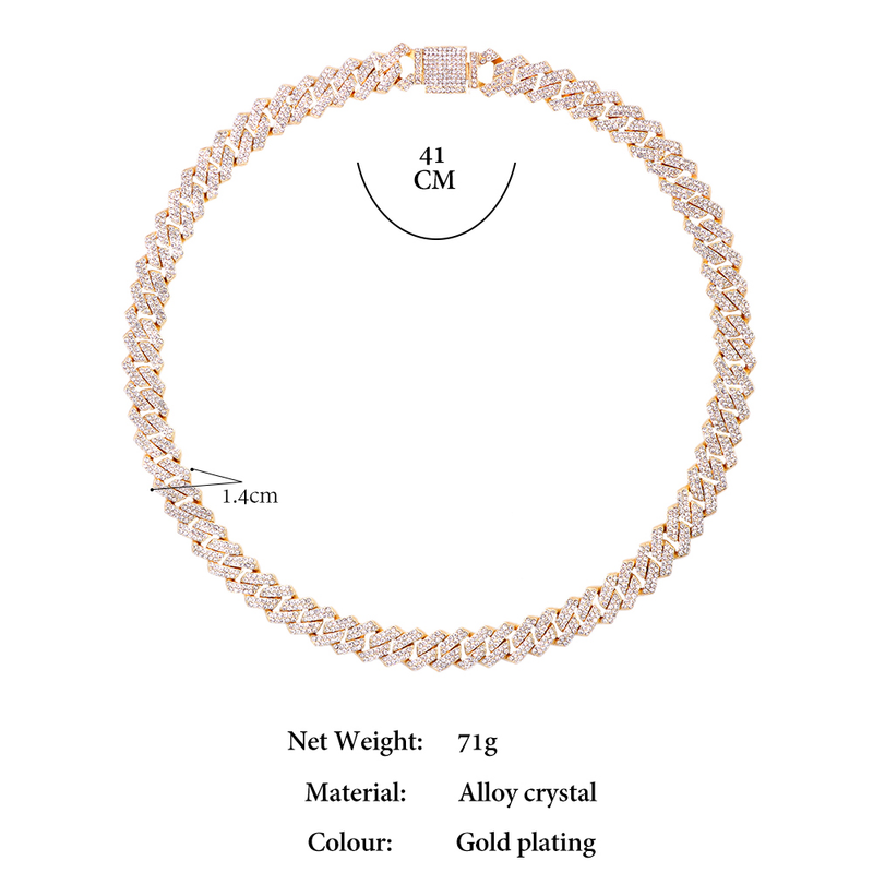 2025 Nuovi arrivi Punk Hip Hop Iced Out Strass Catena per uomo Donna Bling Cristallo Prong Cuban Link Choker Collana Gioielli Regalo_voghion.com