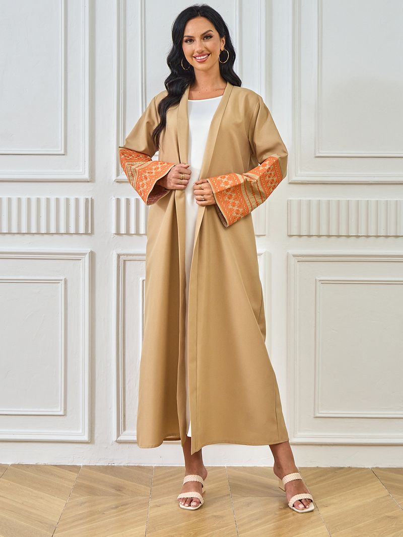 Sieviešu apģērbs Abaya Tuvo Austrumu musulmaņu modes elegants kardigans izšūta kleita sieviešu halāts_voghion.com