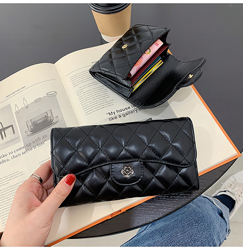Damen Geldbörse Clutch Ledertasche Münzbörse Kreditkartenhalter_voghion.com