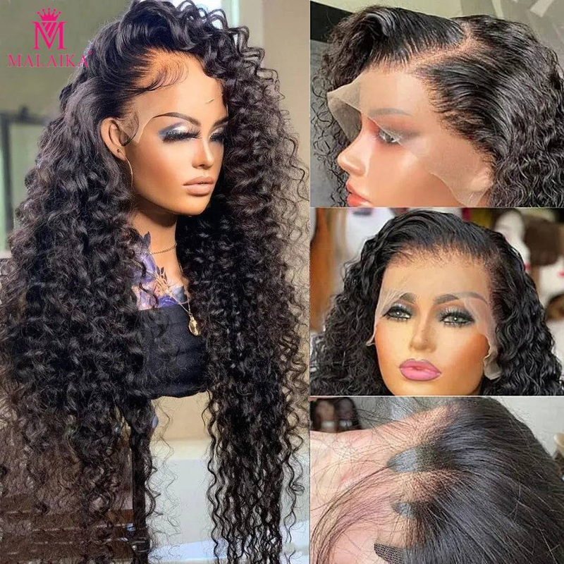13x4 Lace Bob Curly Wave Human Hair Wigs Deep Curly 16-20 Inch 180% Density Pre plucked Natural Hairline Deep Wave Lace Front Wigs Natural Color_voghion.com