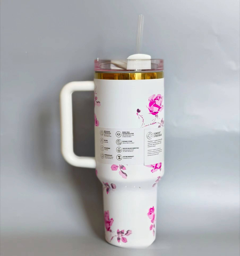 1,18 l 40 oz Deckel 304 Edelstahl Thermoflasche Auto Wasserbecher Isolierte Kaltgetränk Vakuumbecher Reise Thermobecher für Sport_voghion.com