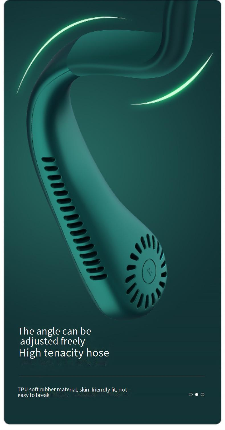 Turbo-Nackenventilator ohne Flügel – langlebiger, wiederaufladbarer tragbarer Ventilator mit 8 Stunden Laufzeit (≤25 dB, freihändig) für Büro/Outdoor_voghion.com