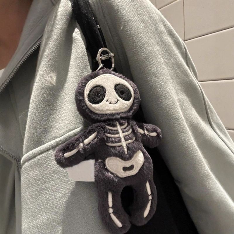 Spooky Mummy And Skeleton Plush Toy - Halloween Decor, Keychain Accessory, Soft Stuffed Doll For Teens Toy Doll Pendant Doll Gift_voghion.com