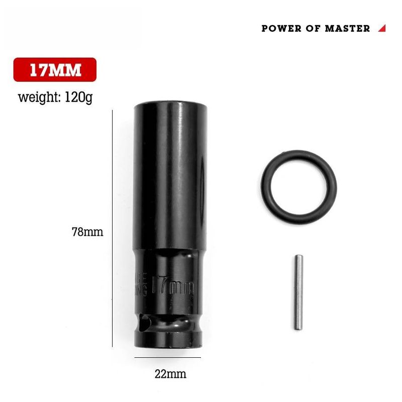 Professional Impact Socket Set (16-24mm) – Cr-V Steel, Anti-Slip Hex Design For Impact Wrenches & Pneumatic Tools (BSTT-1)_voghion.com
