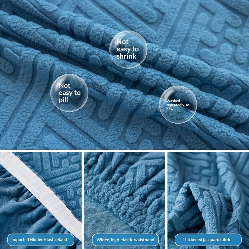 Jacquard Polyester Bedspread – Modern Minimalist Design (300-500gsm, Dustproof, Soft & Breathable, Fits 2.2m/7ft Bed, Multiple Colors)_voghion.com