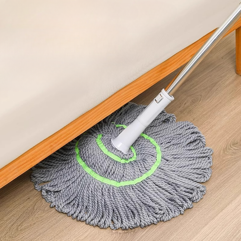 Hands-Free Self-Wringing 2025 New Model Household Traditional Cotton Thread Mop Absorbent Floor Cleaning Tool_voghion.com