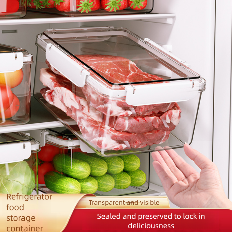 Frigorifero quadrato per alimenti, per conservare la freschezza, per frutta, cucina, per adulti, sicuro per microonde, riscaldamento, verdura, carne congelata, sigillatura_voghion.com