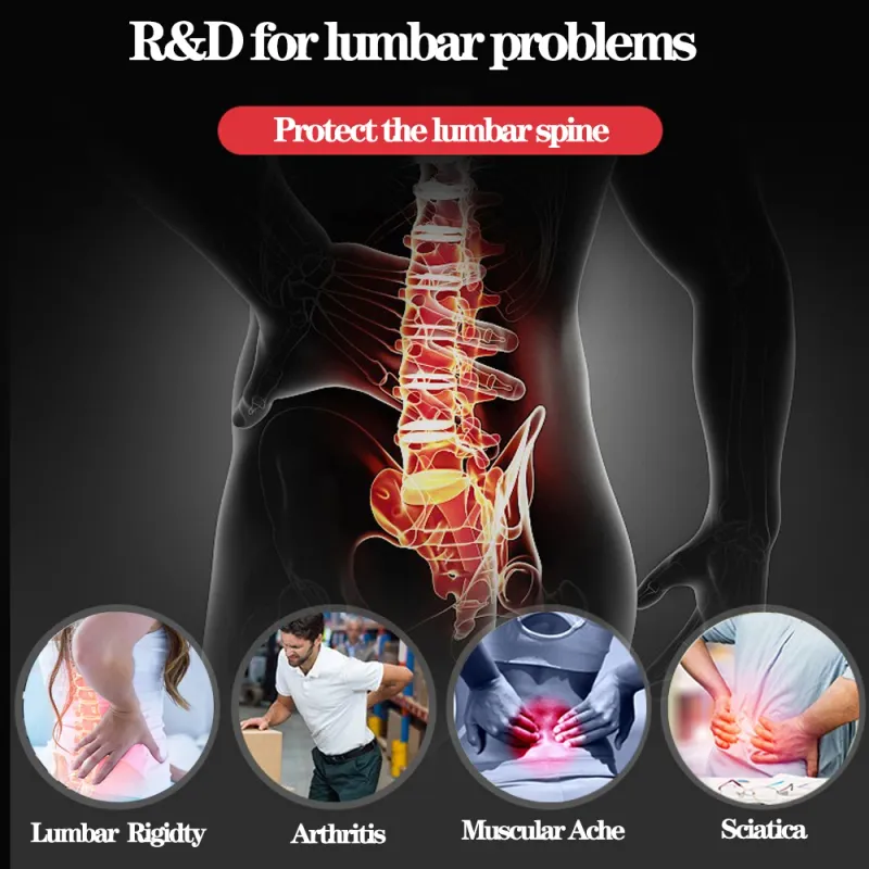 Cintura di decompressione ad aria Fisioterapia Iate Vita Tutore di trazione lombare Correttore posturale della colonna vertebrale Supporto per alleviare il mal di schiena_voghion.com