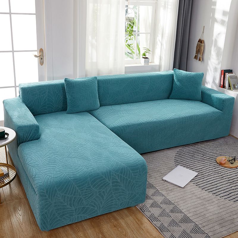 Waterproof All-inclusive Elastic Leaf Jacquard Sofa Cover Sofa Cushion Sofa Cover Cloth Sofa Towel Three-seat Combination Sofa_voghion.com