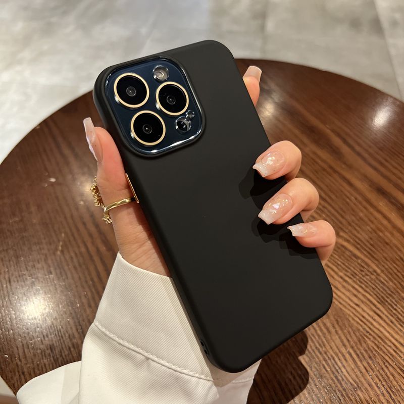 Liquid Silicone Full Coverage Lens Protector Compatible With 15 Phone Case IPhone 16 Pro Max New 13 Simple_voghion.com