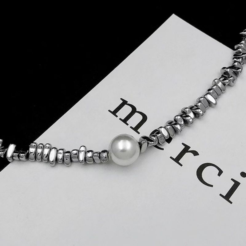 New Trendy Irregular Patchwork Stone Necklace With Unique Niche Designs For Both Men And Women, High-end Hip-hop_voghion.com