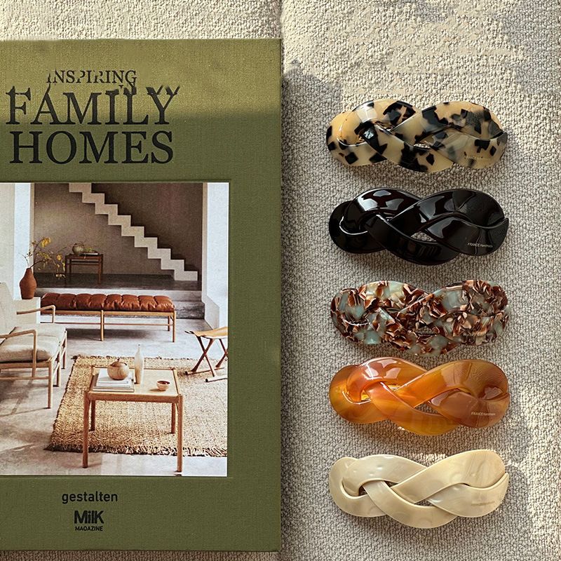 Corea del nuovo francese retrò Francia Twist forma intrecciata grande coda di cavallo molla clip piastra superiore dei capelli clip orizzontale_voghion.com