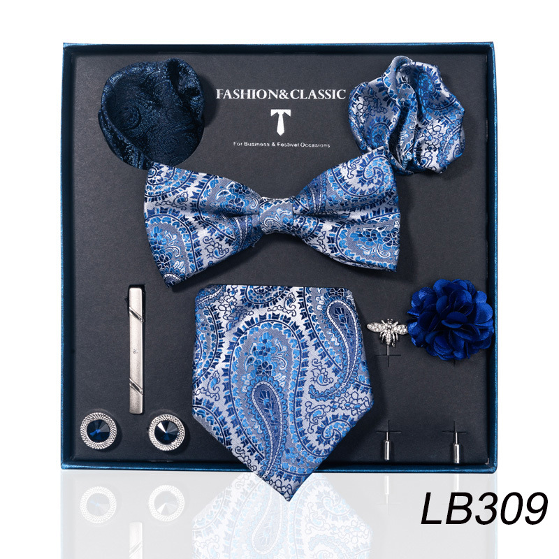 /Men's Ties & Handkerchiefs wedding groom's tie pocket square corsage gift box set men's tie ready stock wholesale_voghion.com