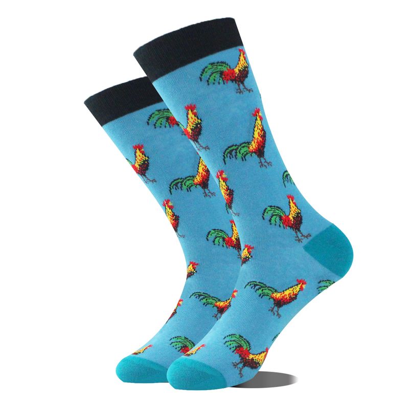 New style brand, same personalized mid length contrasting colors, men's cotton socks, trendy socks_voghion.com