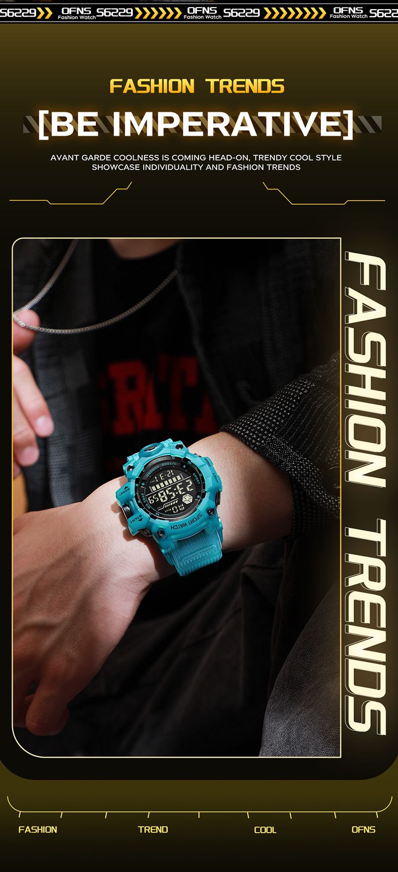 Orologio digitale impermeabile da uomo e da donna con retroilluminazione a LED, sveglia, cronometro, datario, orologio sportivo leggero per l'uso quotidiano_voghion.com