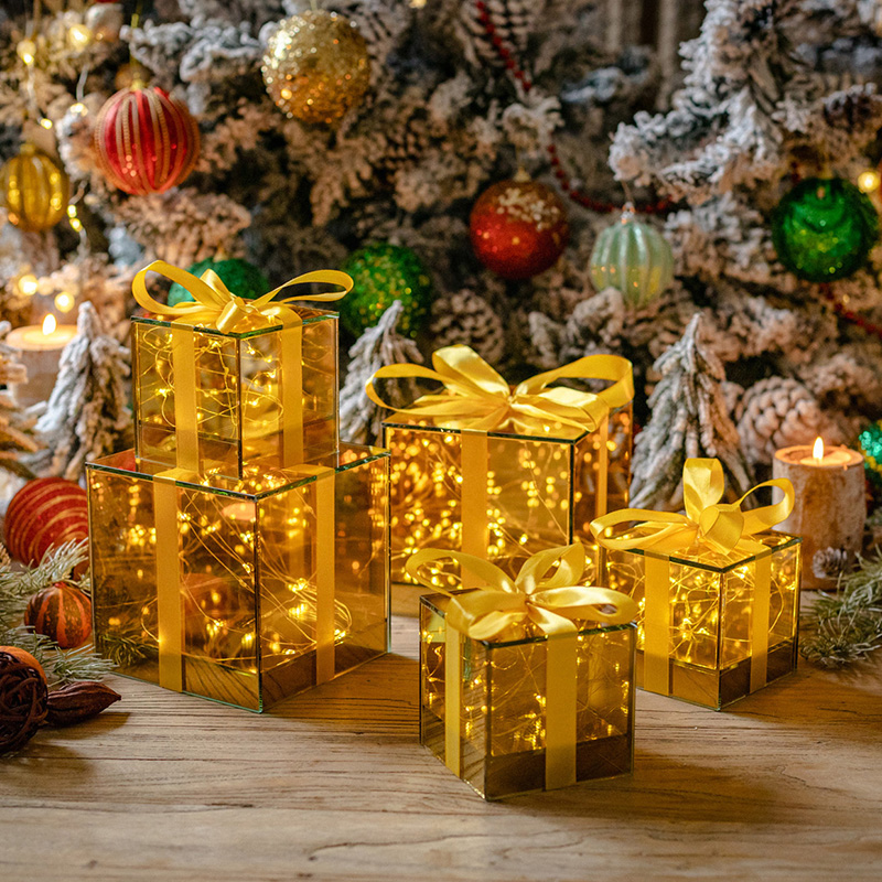 New Year Glass Lamp Glowing Gift Stacking Head Box Shopping Mall Atmosphere Decoration Items_voghion.com