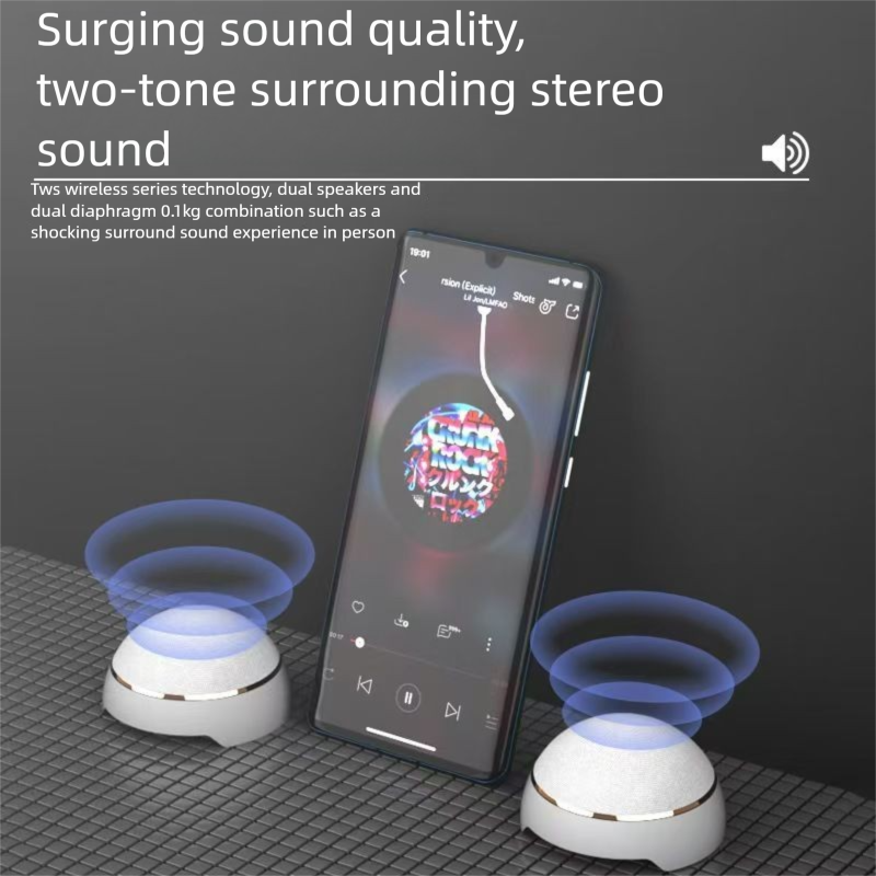 New Two-in-One Magnetic Portable Audio Bluetooth High-Value Outdoor Subwoofer Couple Speaker_voghion.com