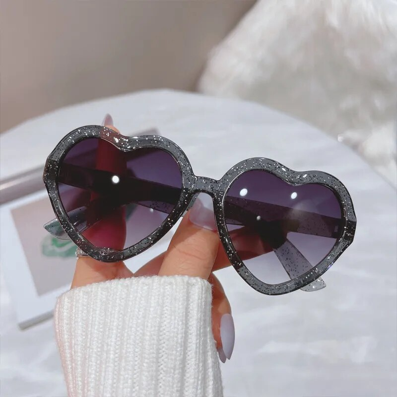 Simpatici cuori color caramella occhiali da sole per bambini bambini retrò rosa cartone animato occhiali da sole montatura ragazze ragazzi occhiali da sole per bambini UV400_voghion.com