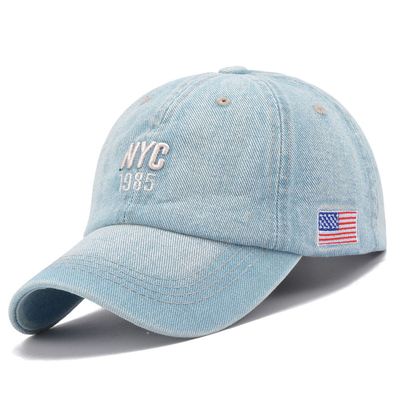 Sombrero de primavera/verano para hombre, estilo coreano, cara lisa, sombrero de béisbol vaquero, sombrero con lengua de pato, turismo al aire libre para mujer, sol_voghion.com