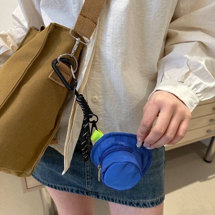 Fisherman's hat bag earphones coin purse Key Lady's coin storage bag_voghion.com