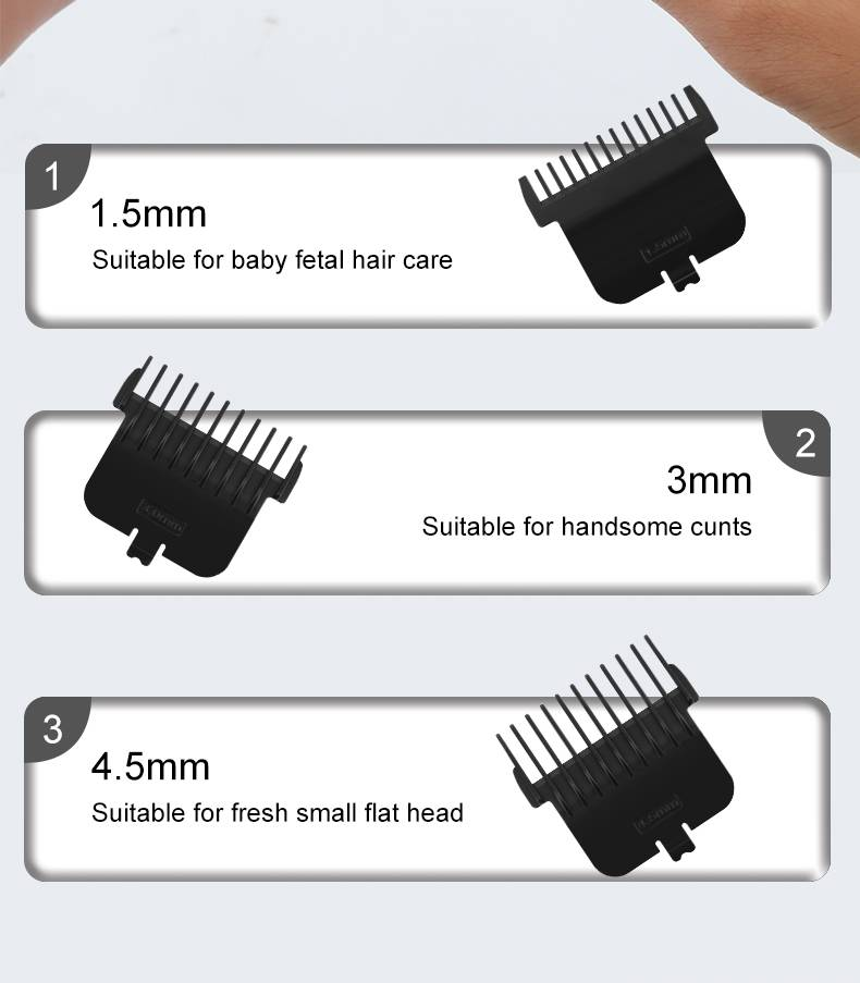 Cortapelos inalámbrico recargable para hombre con pantalla LED - Recortador y cortador de barba profesional - Regalo perfecto de Navidad_voghion.com