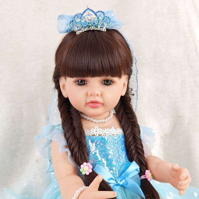 Jouet pour bébé en vinyle souple de 55 cm, belle princesse, peut être changé et baigné, convient aux cadeaux d'anniversaire des filles_voghion.com